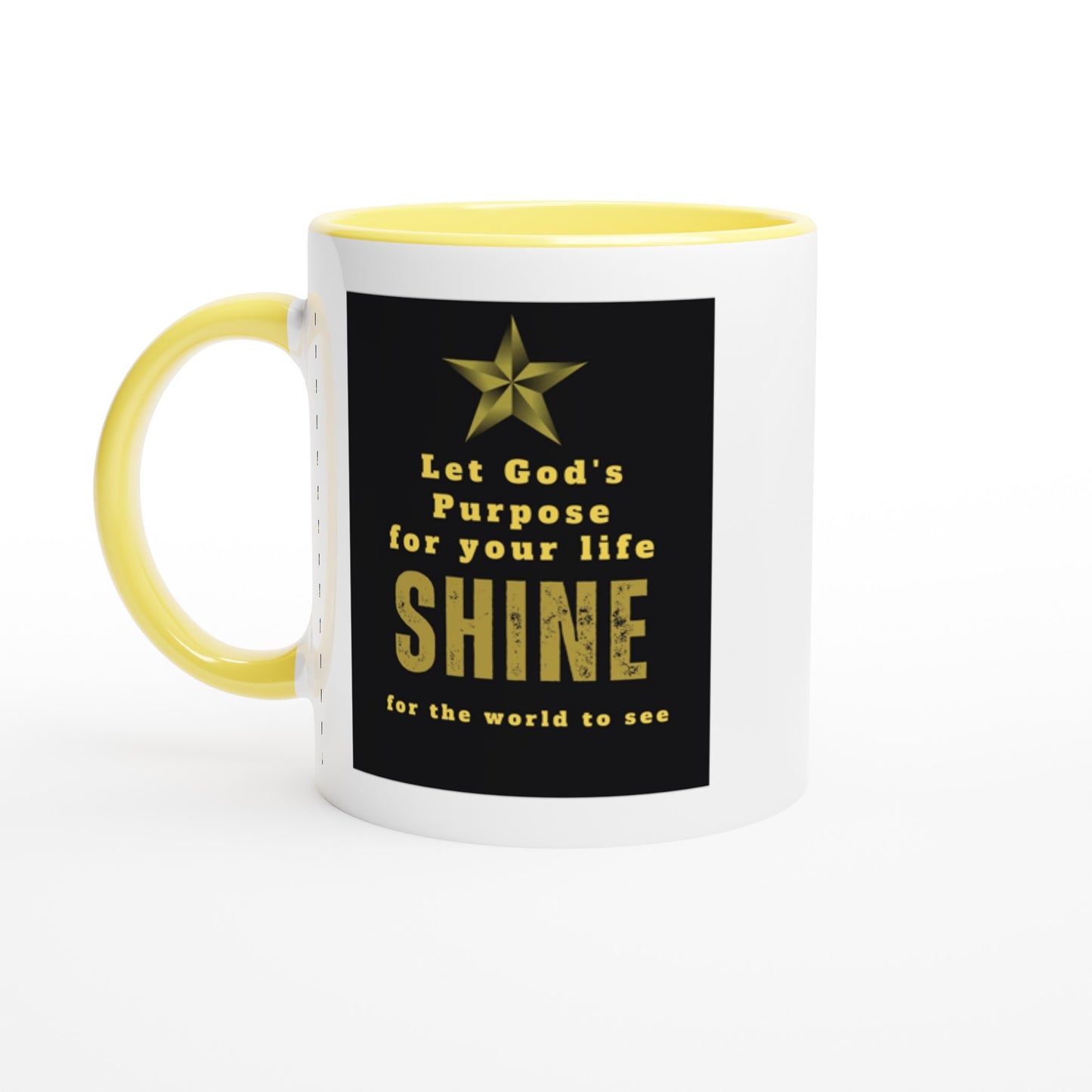 White 11oz Ceramic Mug with Color Inside