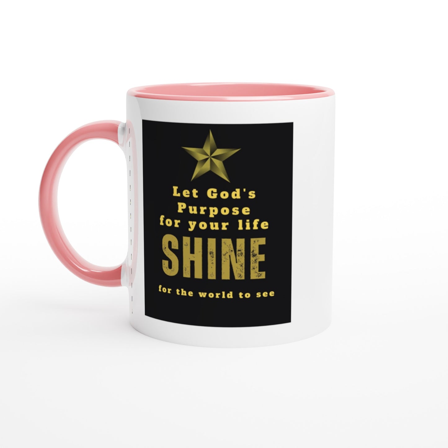 White 11oz Ceramic Mug with Color Inside