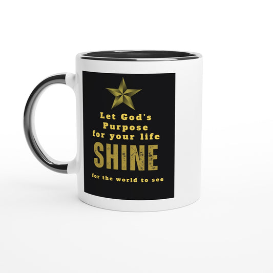 White 11oz Ceramic Mug with Color Inside