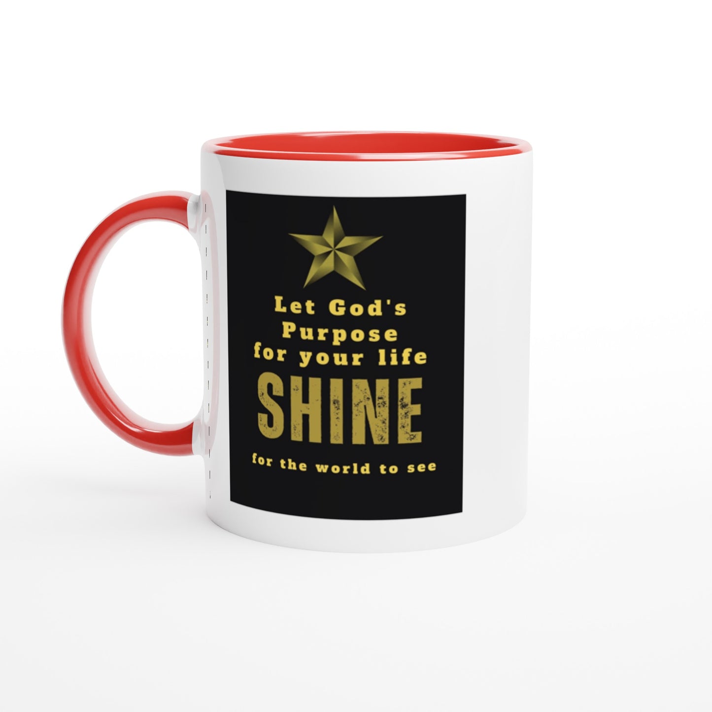 White 11oz Ceramic Mug with Color Inside